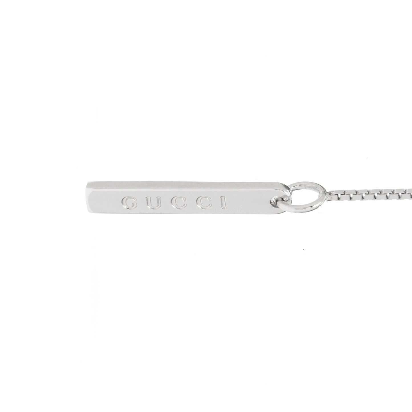 18K White Gold 20mm Lariat Necklace
