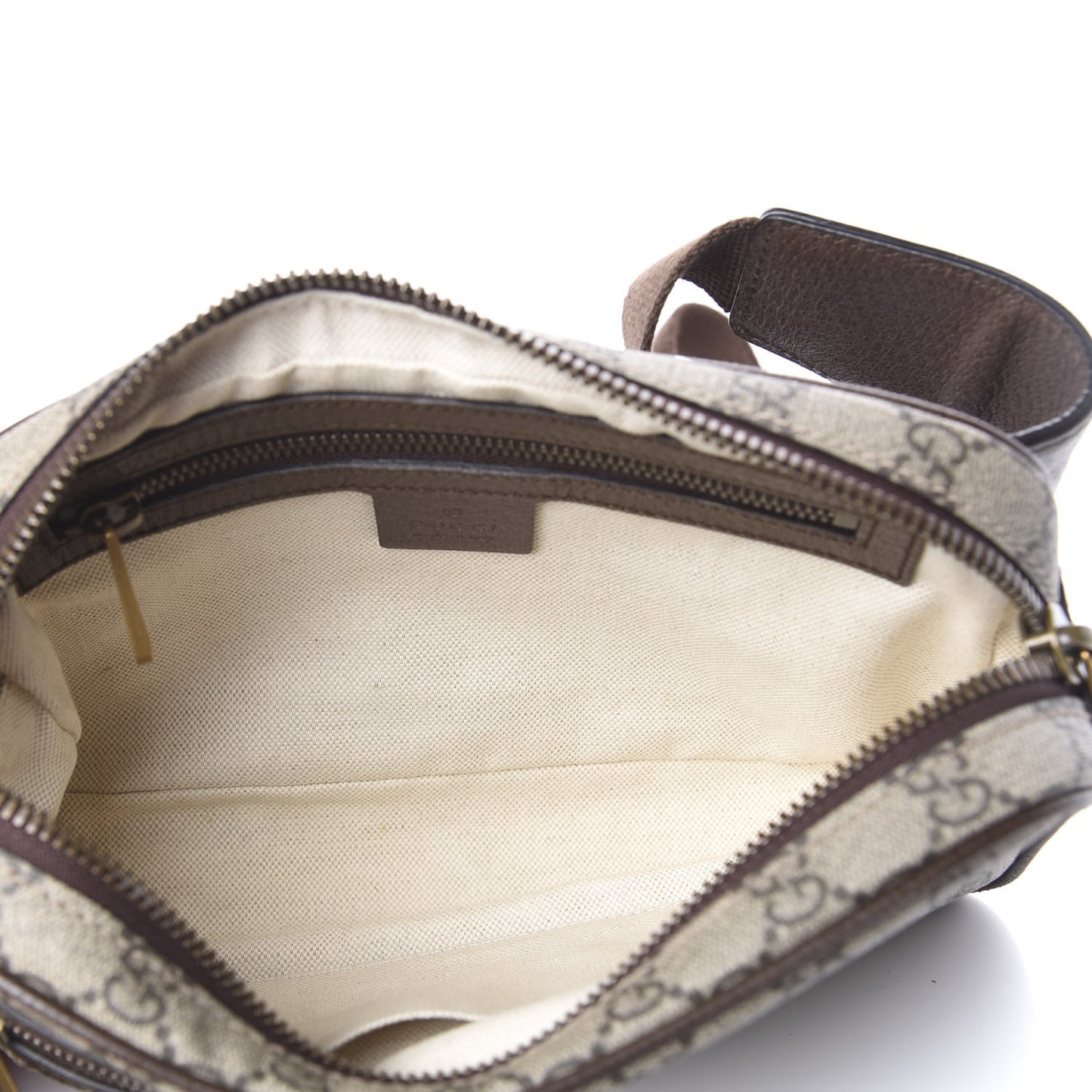 Soft GG Supreme Monogram Medium Ophidia Belt Bag Dark Brown