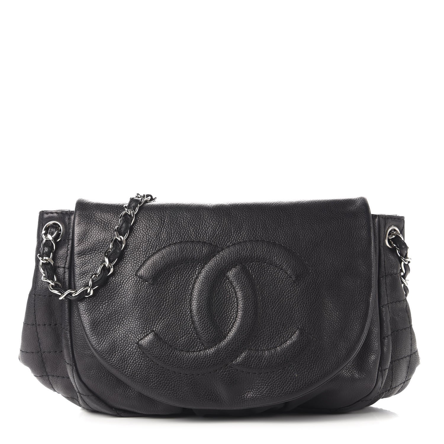 Chanel Caviar Half Moon Large Flap Black 1 of 10