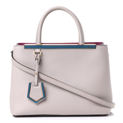 Fendi Vitello Dolce Century Petite 2Jours Tote Grigio Polvere Ciclamino 1 of 6