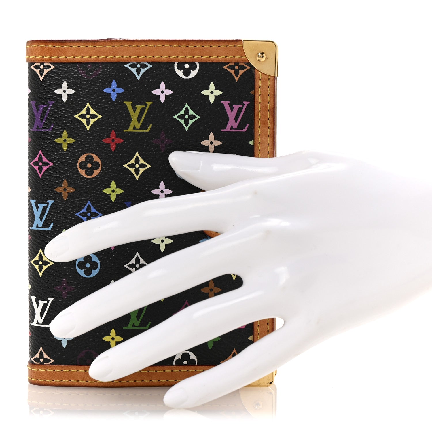 Louis Vuitton Monogram Multicolor Small Ring Agenda Cover Black 2 of 12