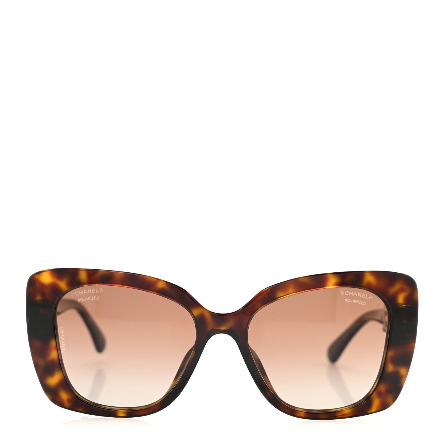 Chanel Acetate Strass Square Sunglasses 5422-B Tortoise 2 of 8