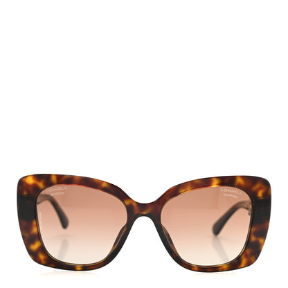 Chanel Acetate Strass Square Sunglasses 5422-B Tortoise 2 of 8