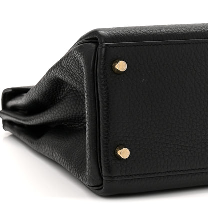 Hermes Taurillon Clemence Kelly Retourne 32 Black 9 of 11