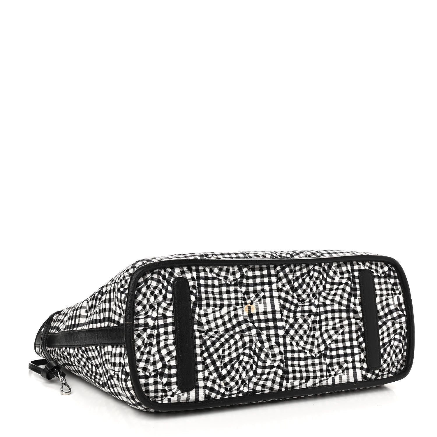 MCM Visetos Medium Anya Zip Top Shopper Tote Black 7 of 15