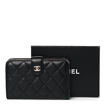Chanel Lambskin Quilted Zipped Pocket Wallet Black 20 of 20