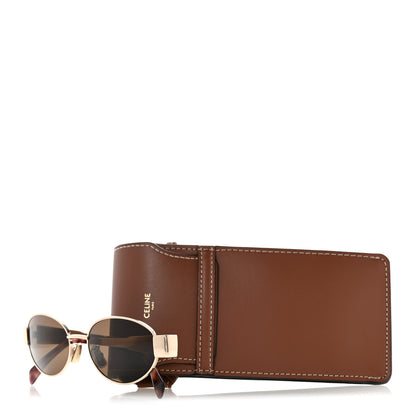 Celine Metal Triomphe Sunglasses CL40235U Gold Brown 9 of 9