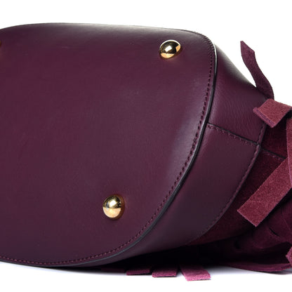 Burberry Prorsum Suede Fringe Bucket Bag Elderberry 8 of 10