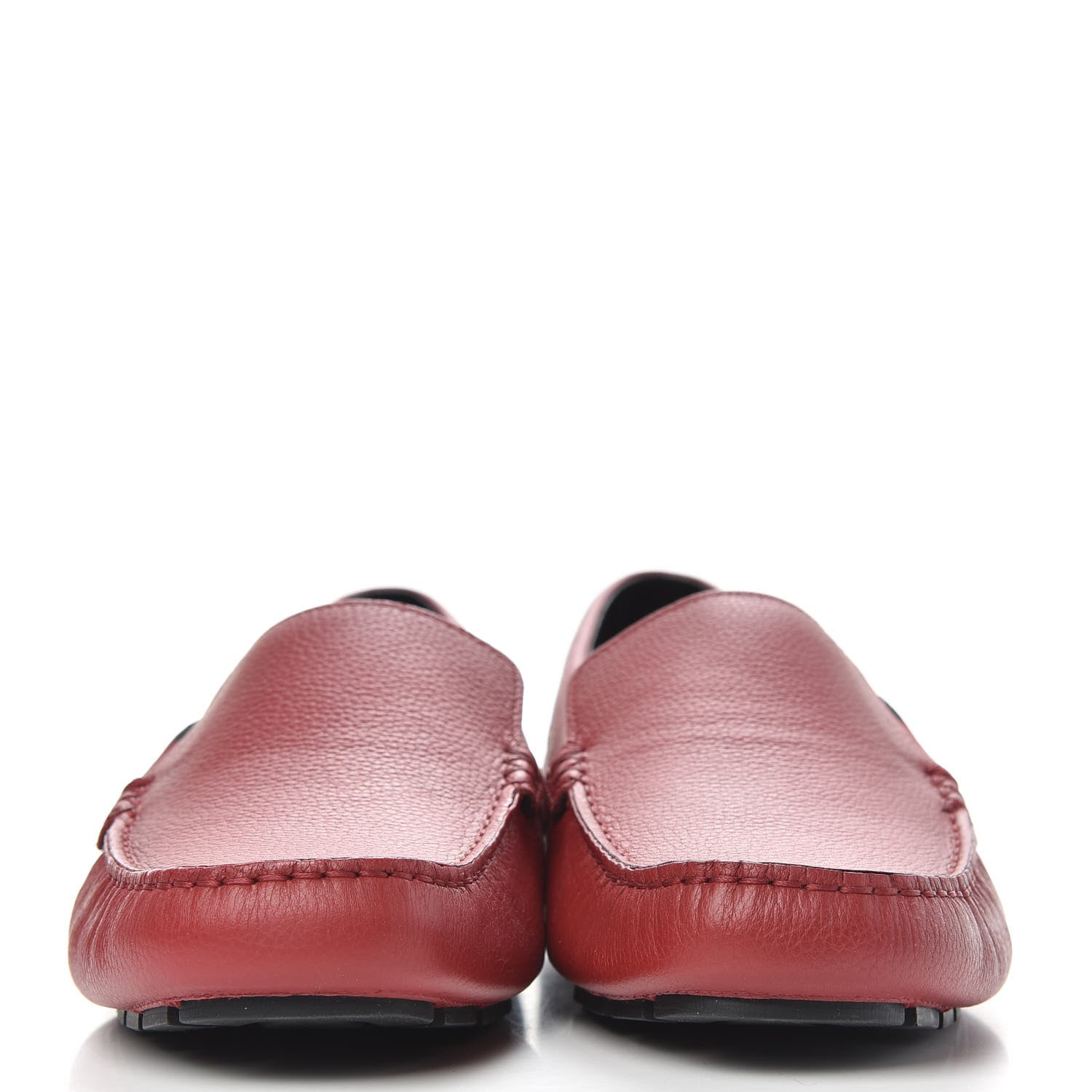 Gucci Calfskin Web Mens Driver Loafers 8.5 Red 3 of 8
