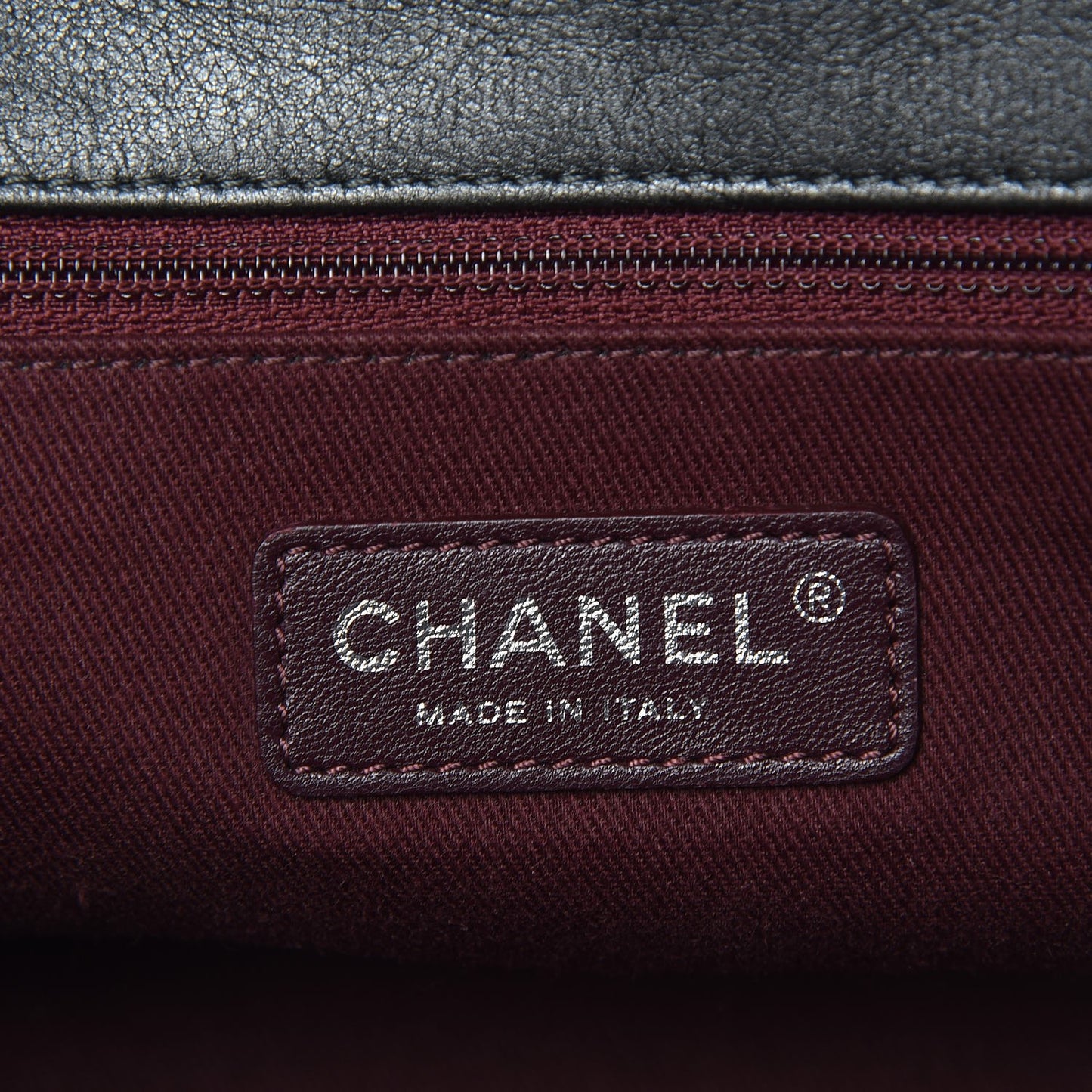 Calfskin Quilted Small CC Enchained Accordion Flap Grey