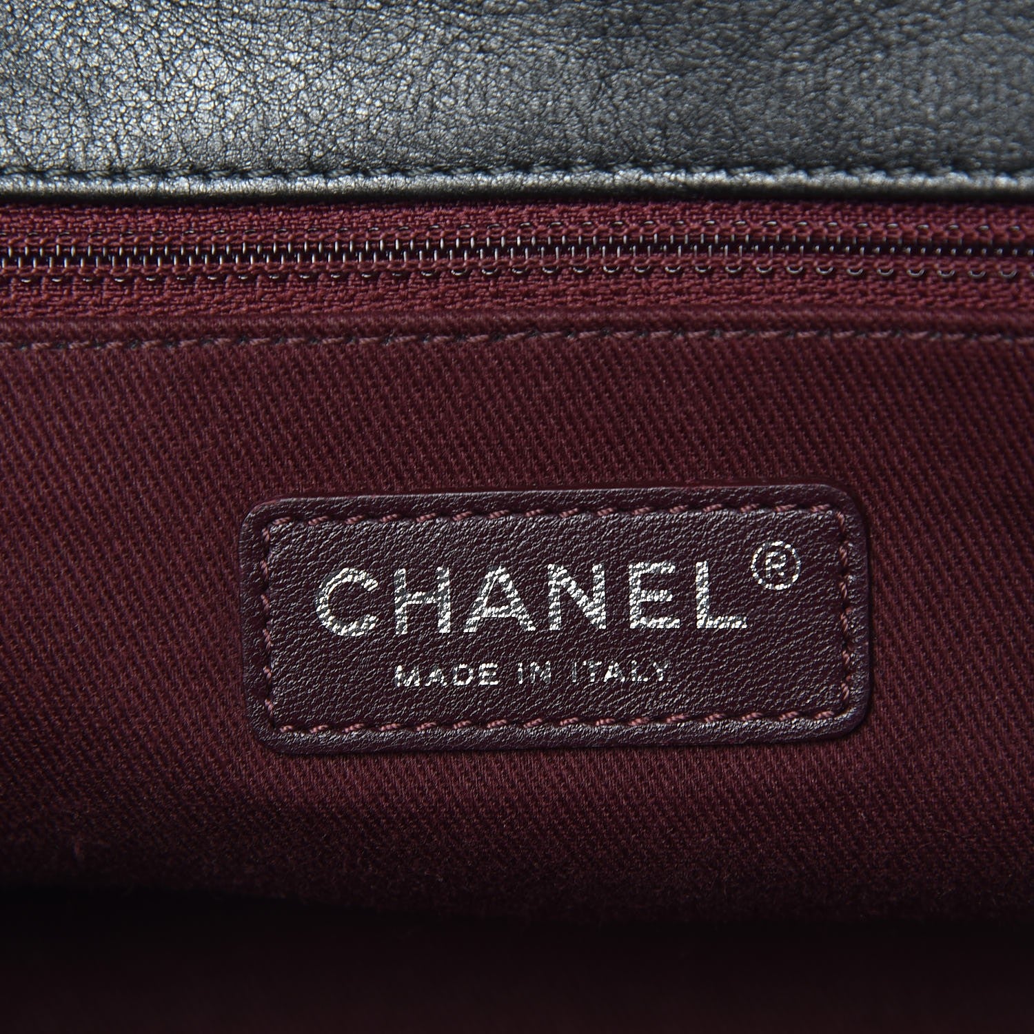 Chanel Calfskin Quilted Small CC Enchained Accordion Flap Grey 6 of 7