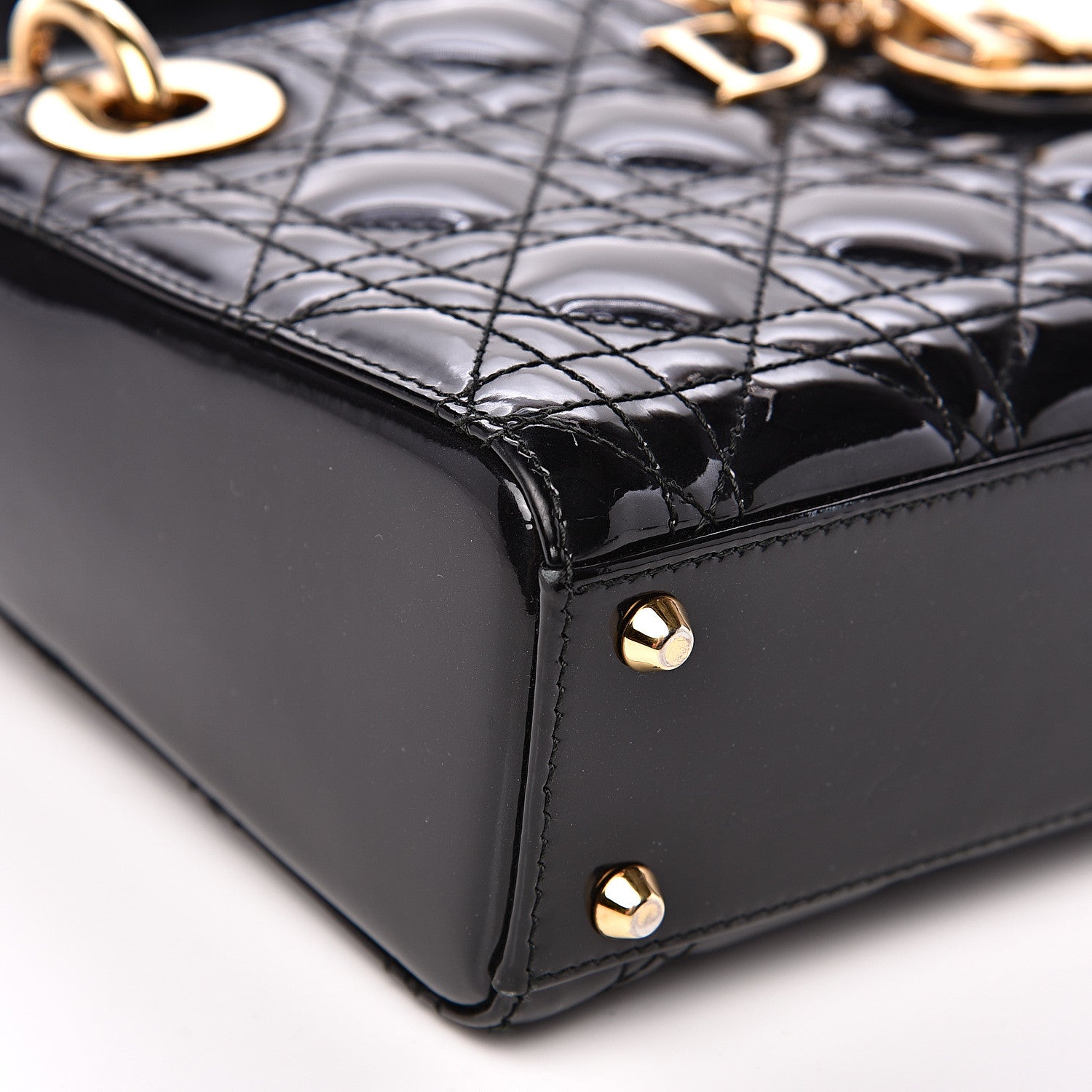 Christian Dior Patent Cannage Mini Lady Dior Black 7 of 11