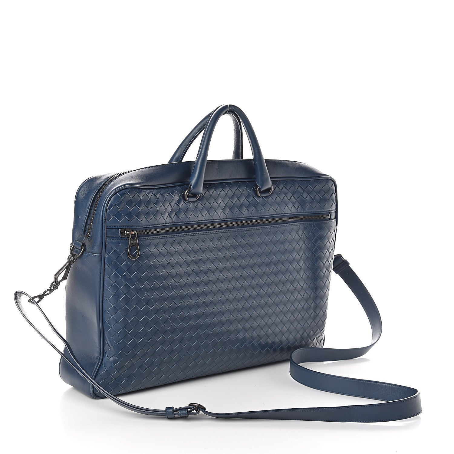 Bottega Veneta Nappa Intrecciato Briefcase Light Tour Blue 2 of 8