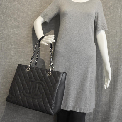 Chanel Caviar Quilted Grand Shopping Tote GST Black 2 of 9
