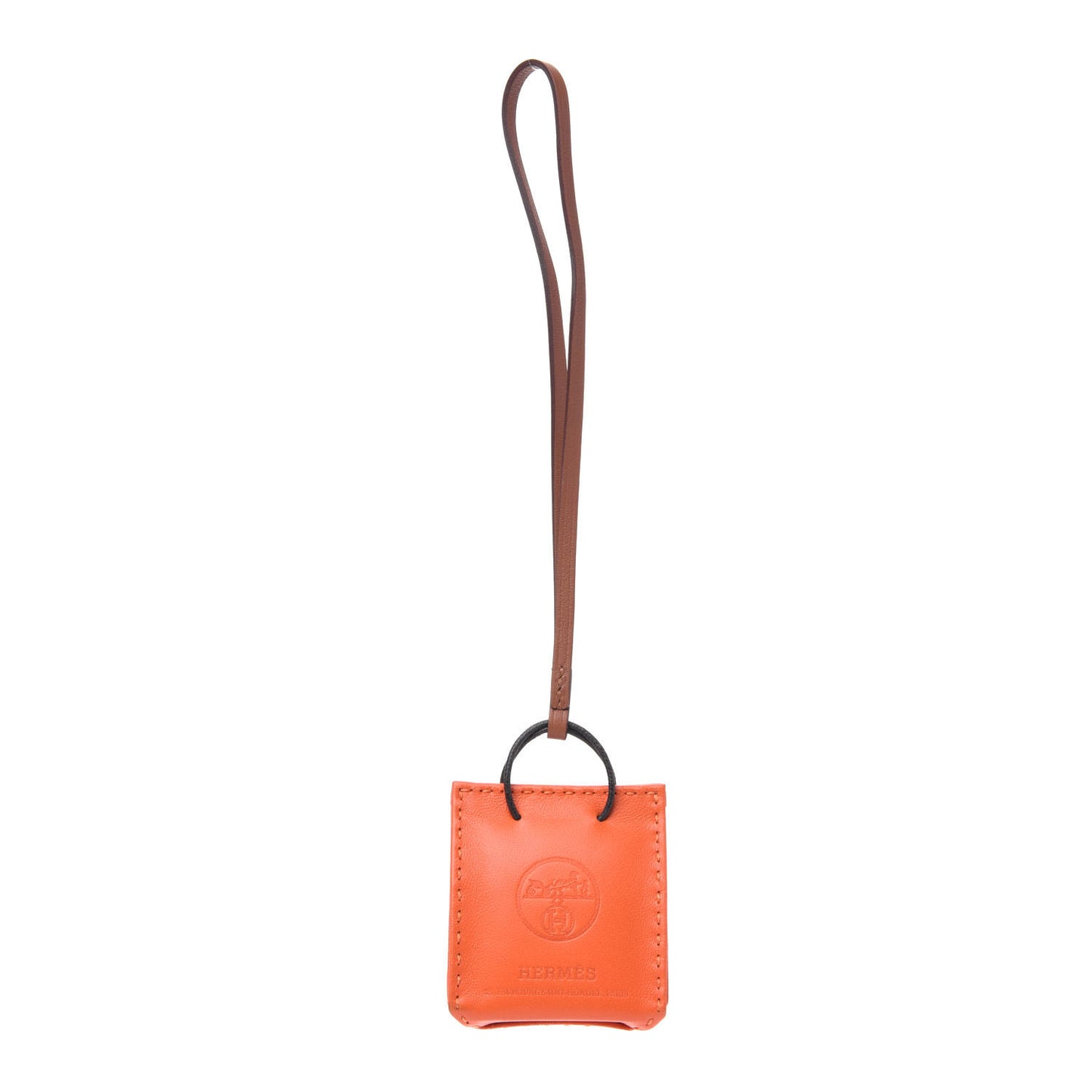 Milo Lambskin Swift Shopping Bag Charm Feu Gold