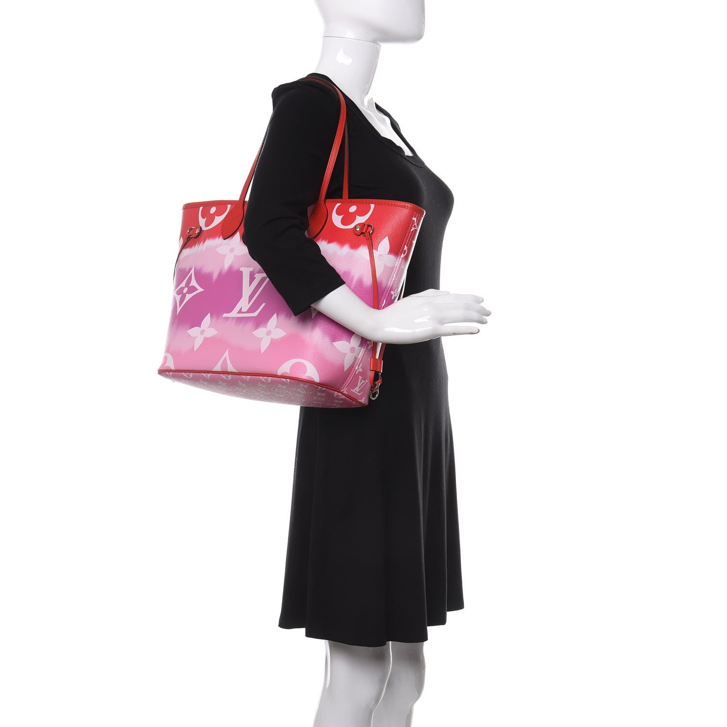 Louis Vuitton Monogram Escale Neverfull MM Rouge 2 of 11