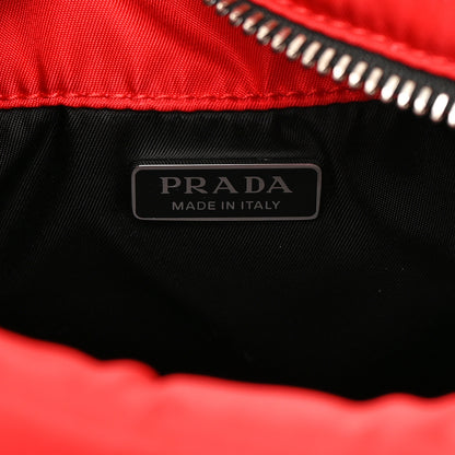 Prada Tessuto Nylon Pocket Small Cargo Tote Rosso Black 6 of 9
