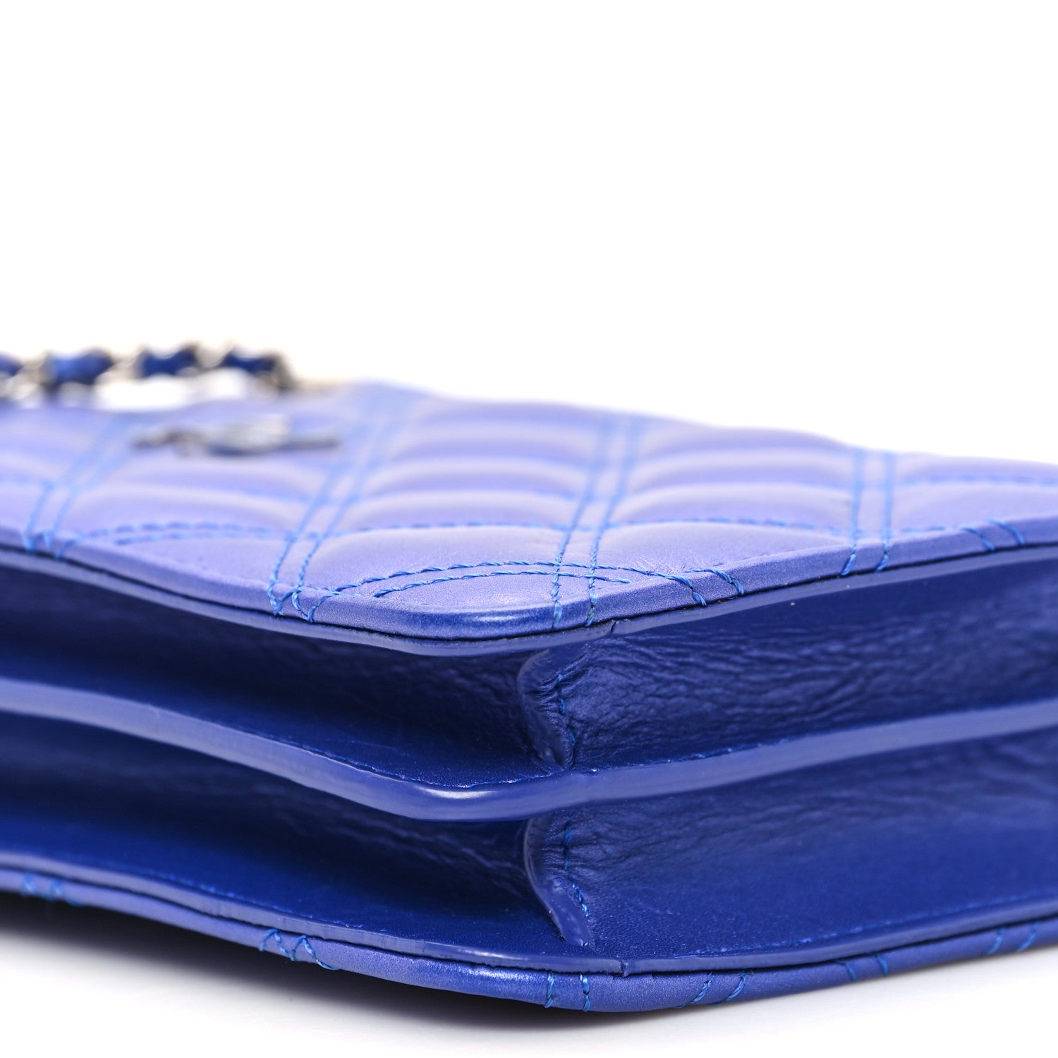 Chanel Calfskin Quilted Crossbody CC Phone Holder Dark Blue 9 of 12