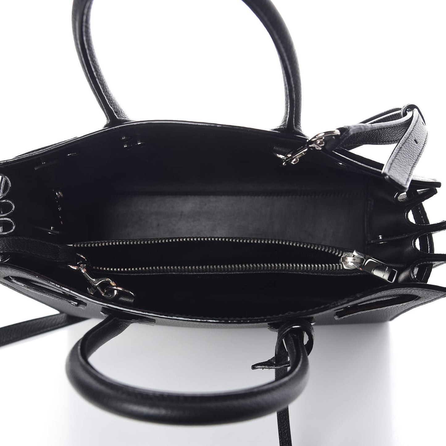 Grained Calfskin Baby Sac De Jour Black