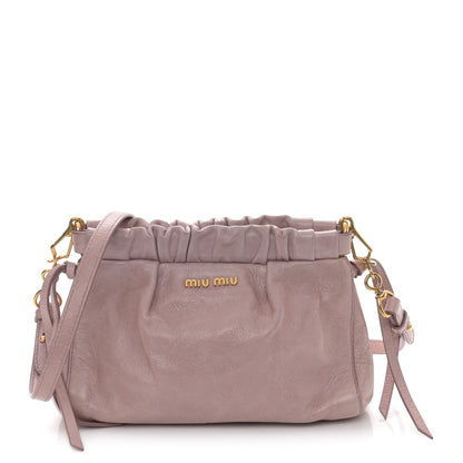 Miu Miu Vitello Shine Crossbody Clutch Mughetto 1 of 10