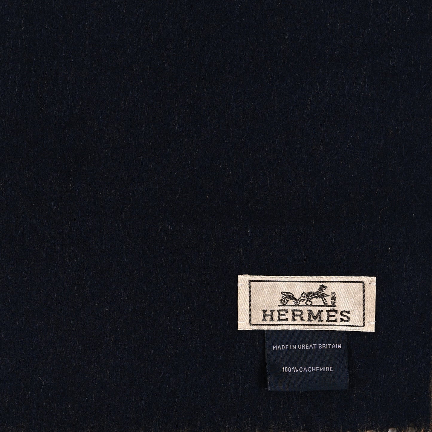 Cashmere Recto Verso Muffler Camel Marine