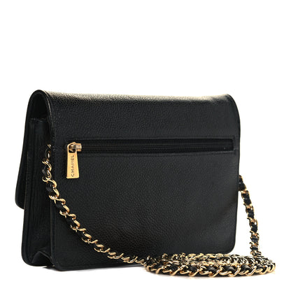 Chanel Caviar Timeless CC Wallet On Chain WOC Black 3 of 14