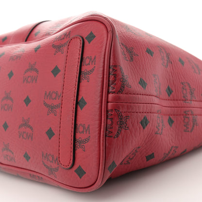 MCM Visetos Medium Liz Reversible Shopper Tote Ruby Red 15 of 26