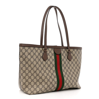 Gucci GG Supreme Monogram Medium Ophidia Shopping Tote Brown 3 of 9