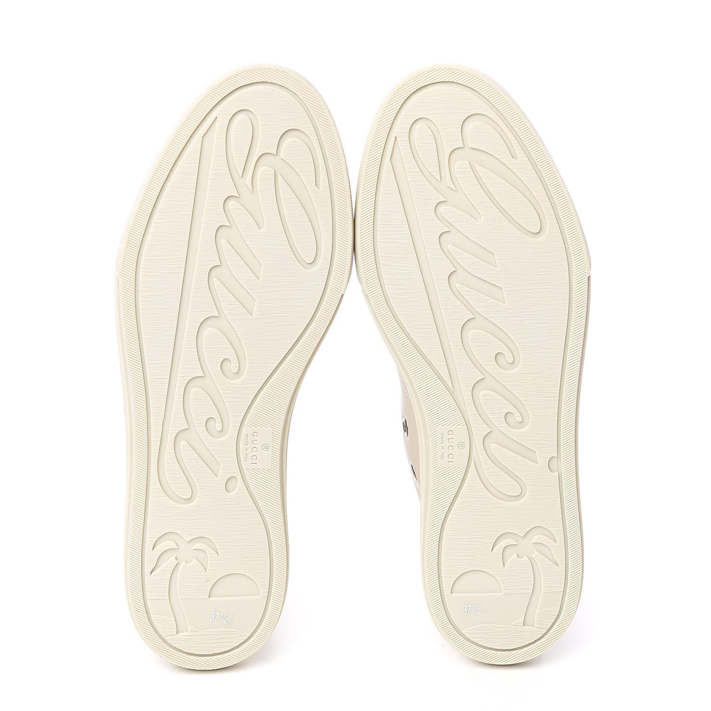 Calfskin Womens High Top Sneakers 37.5 Mystic White