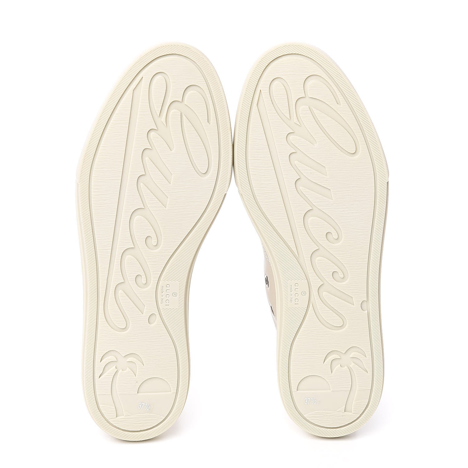 Gucci Calfskin Womens High Top Sneakers 37.5 Mystic White 5 of 9