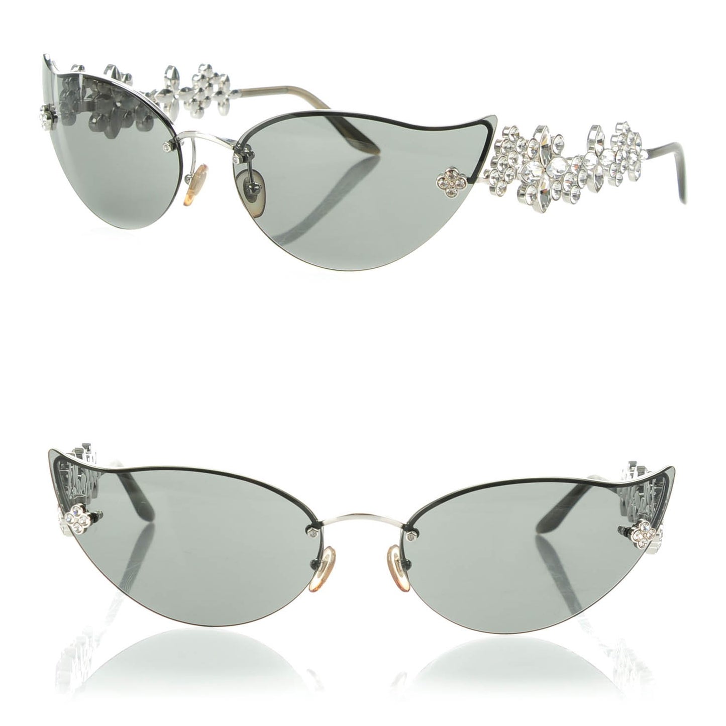 Swarovski Crystal Fleur Cat Eyes Sunglasses 75BR6