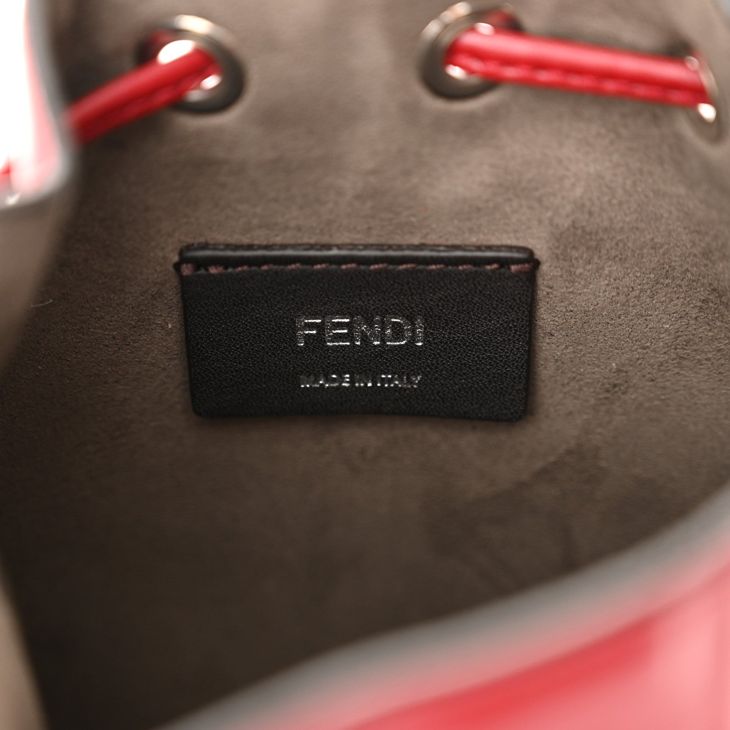 Fendi Vitello Liberty F is Fendi FF 1974 Embossed Mini Mon Tresor Bucket Bag Fragola 6 of 11