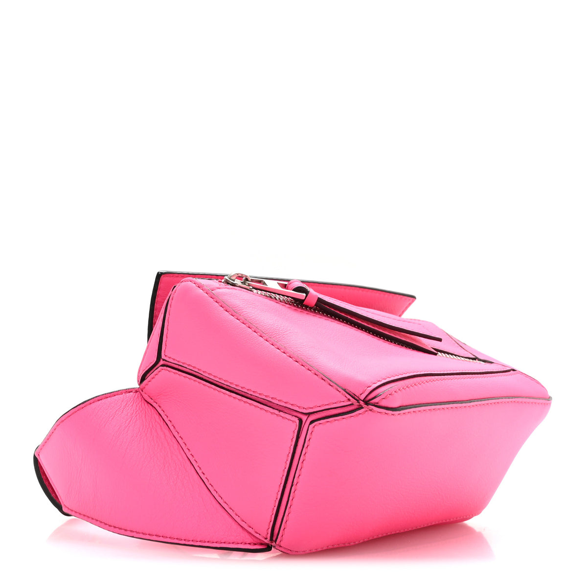 Calfskin Mini Puzzle Bumbag Neon Pink