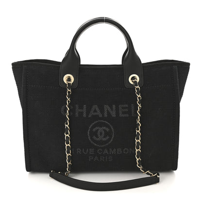 Chanel Mixed Fibers Small Deauville Tote Black 1 of 11