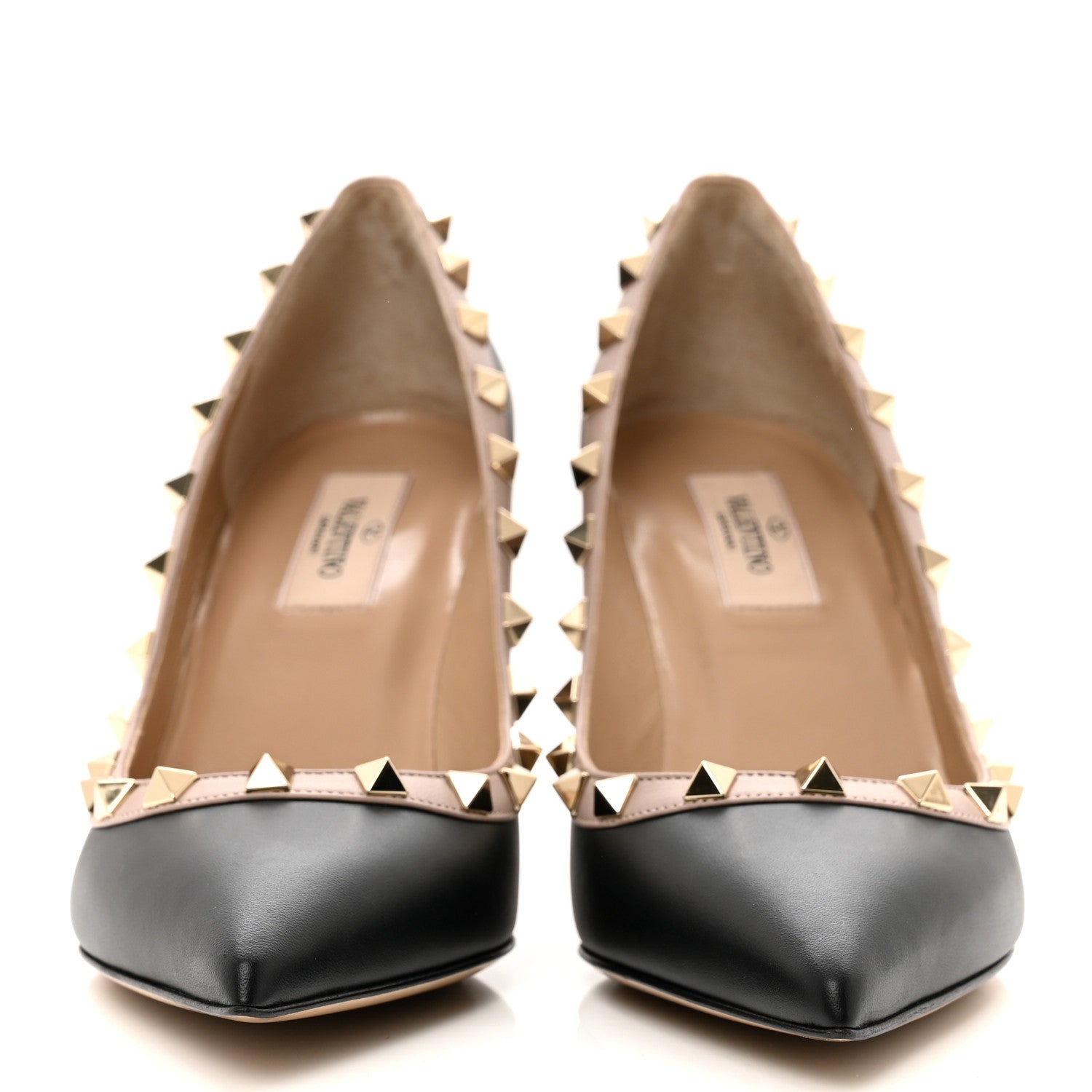 Valentino Garavani Calfskin Rockstud 85mm Pumps 37.5 Black Poudre 2 of 9