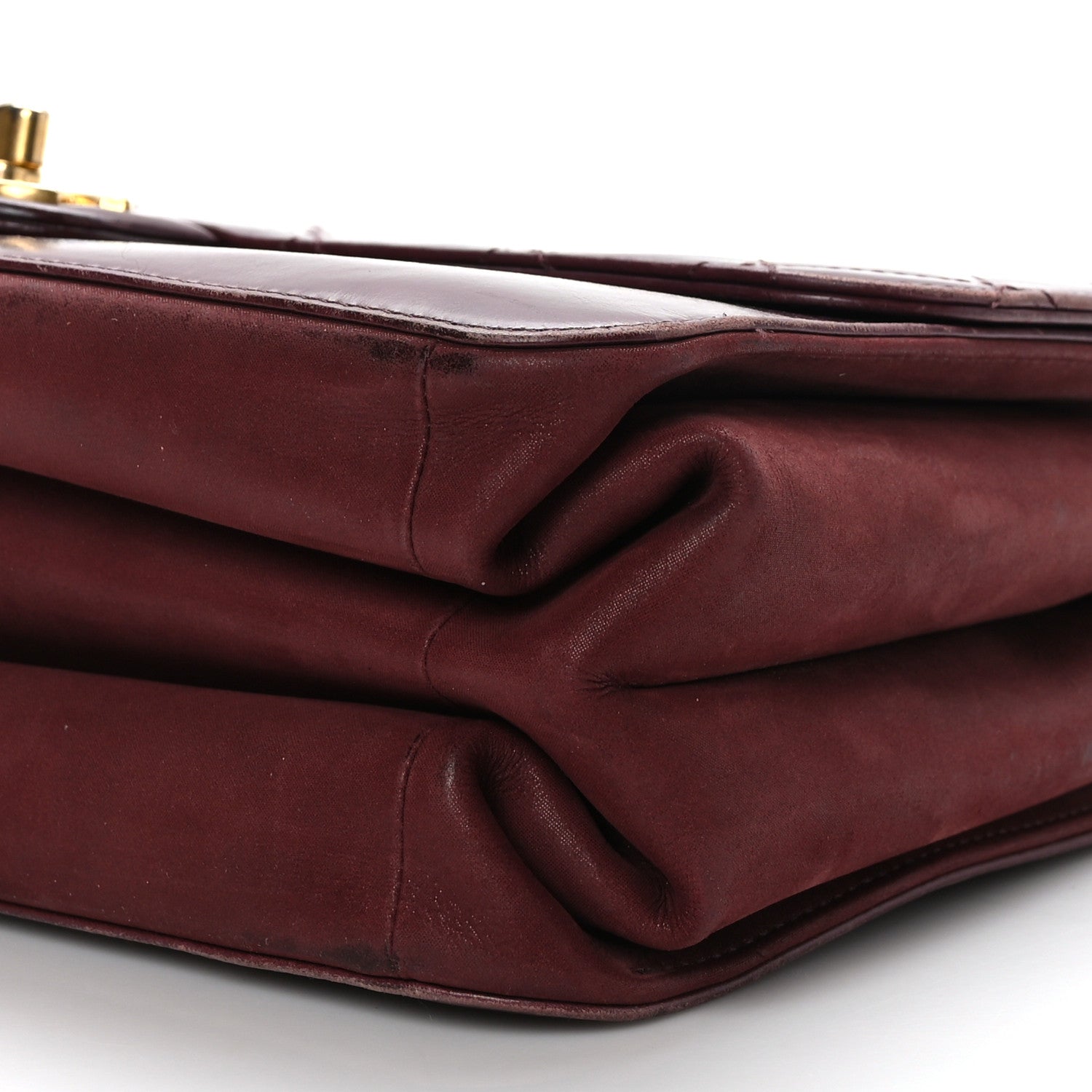 Chanel Iridescent Calfskin Quilted Straight Lined Flap Red 10 of 11