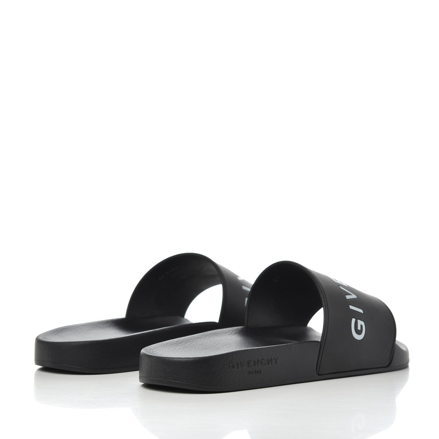 Givenchy Rubber Logo Mens Pool Slide Sandals 41 Black 4 of 9
