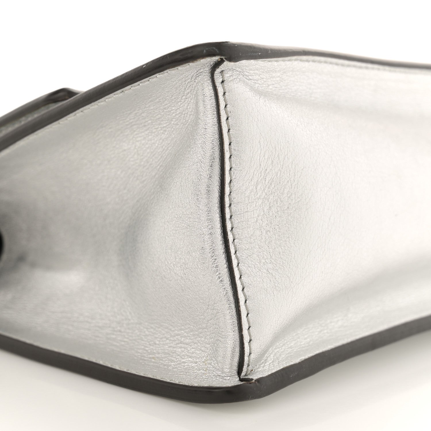 Fendi Agnello Old Shine Small Kan U Shoulder Bag Silver 9 of 15