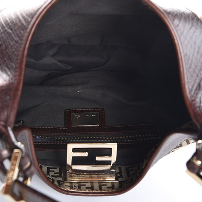 Fendi Zucchino Vitello Clip Hobo Mogano Panna Bruciato 5 of 7