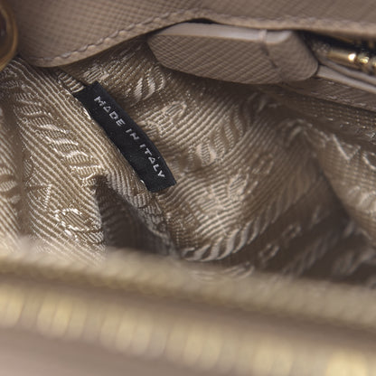 Prada Saffiano Lux Galleria Front Pocket Tote Cammeo Caramel 7 of 10