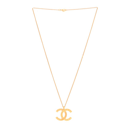Chanel Metal CC Paris Button Necklace Gold 3 of 5