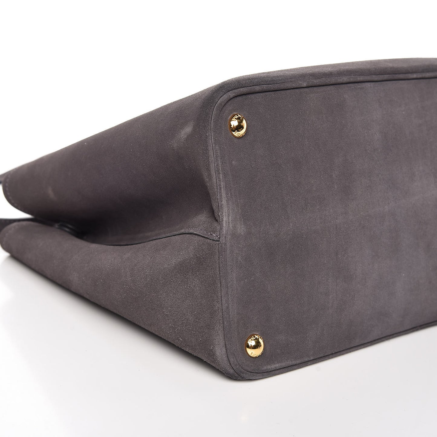 Scamosciato Suede Medium Double Bag Tote Grigio