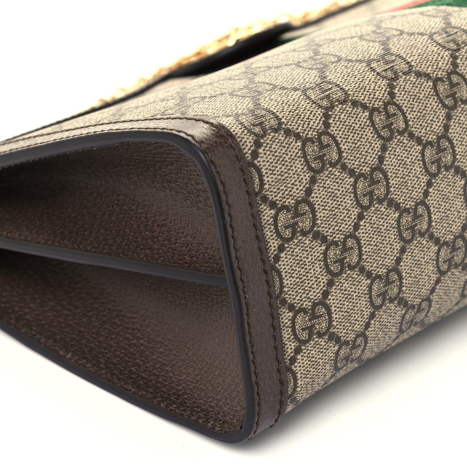 Gucci GG Supreme Monogram Web Medium Ophidia Chain Shoulder Bag Brown 9 of 10