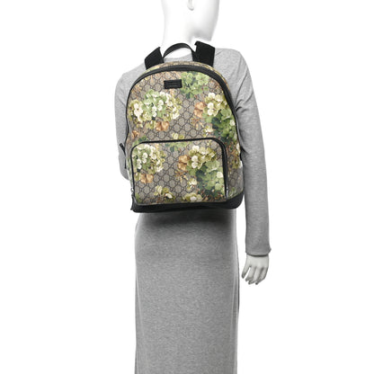 Gucci GG Supreme Monogram Blooms Medium Day Backpack Beige New Military Black 2 of 18