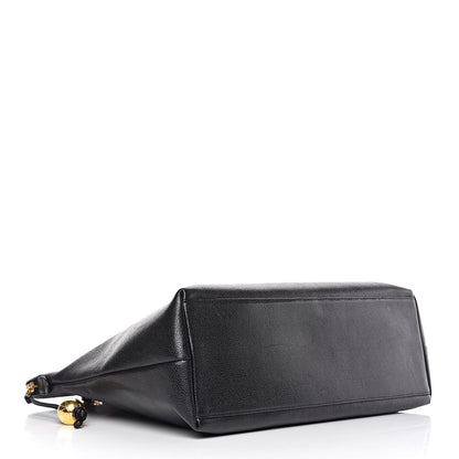 Chanel Caviar Large CC Shoulder Bag Black 4 of 9
