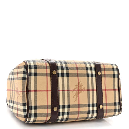 Burberry Haymarket Check Studded Bowler Brown 3 of 12