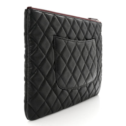 Chanel Caviar Quilted Medium Cosmetic Case Black 3 of 8