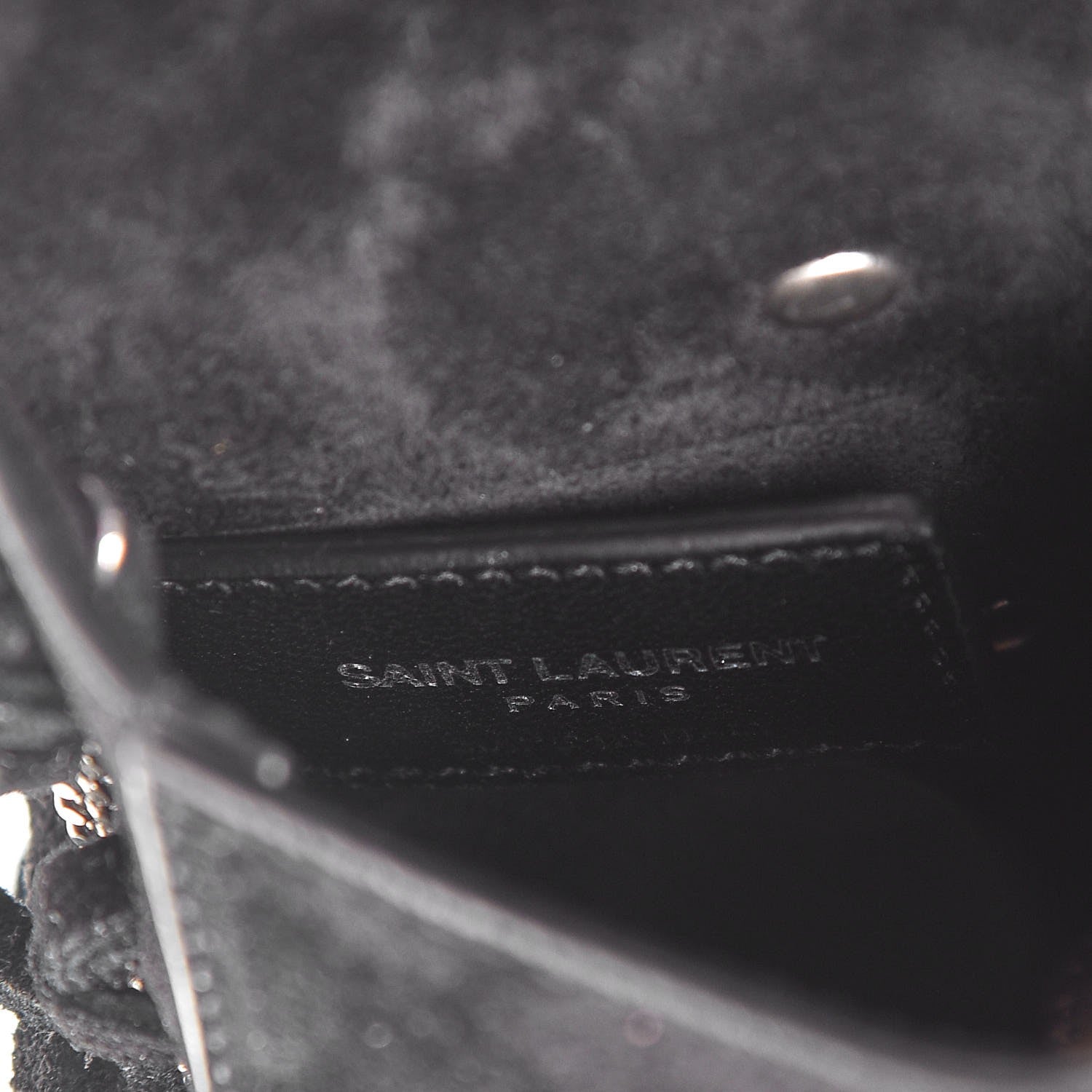 Saint Laurent Suede Fringe Crossbody Bag Black 6 of 6