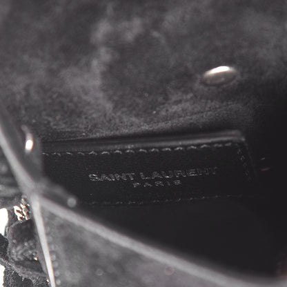 Saint Laurent Suede Fringe Crossbody Bag Black 6 of 6