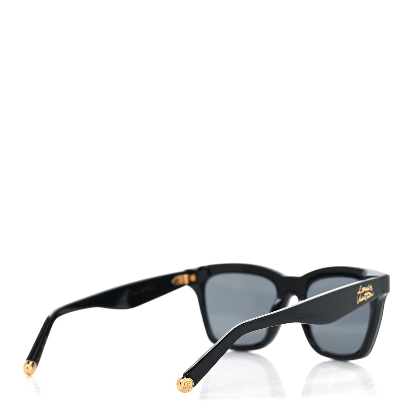 Acetate Nylon LV Script Square Sunglasses Z2970W Black